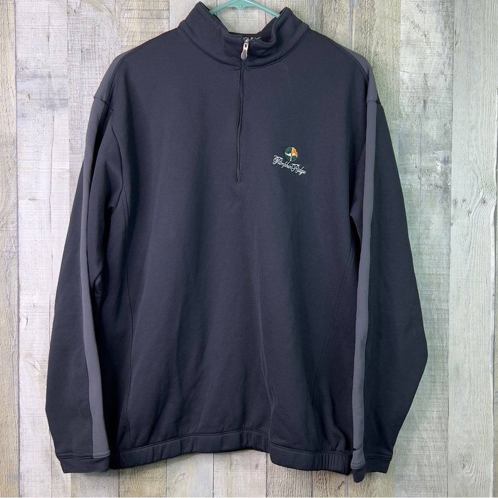 Nike Golf Large Nike Fit Therma Jacket Zip Black & Gray Pullover Pumpkin Ridge